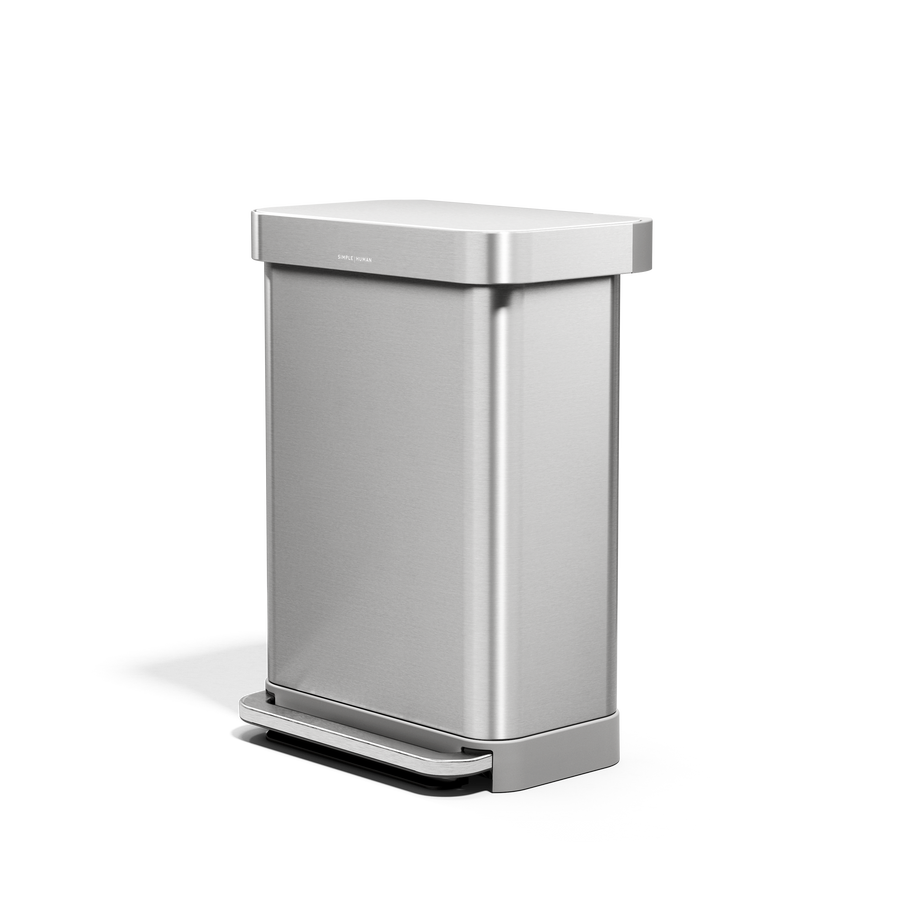 シンプルヒューマン レクタンギュラーステップカン 45L ゴミ箱 足踏み式 45L レクタンギュラー ステップカン | Simplehuman