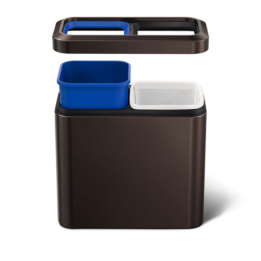 Simplehuman ゴミ箱 20L スリム オープントップカン リサイクラー 20L スリム オープントップ リサイクラー | Simplehuman