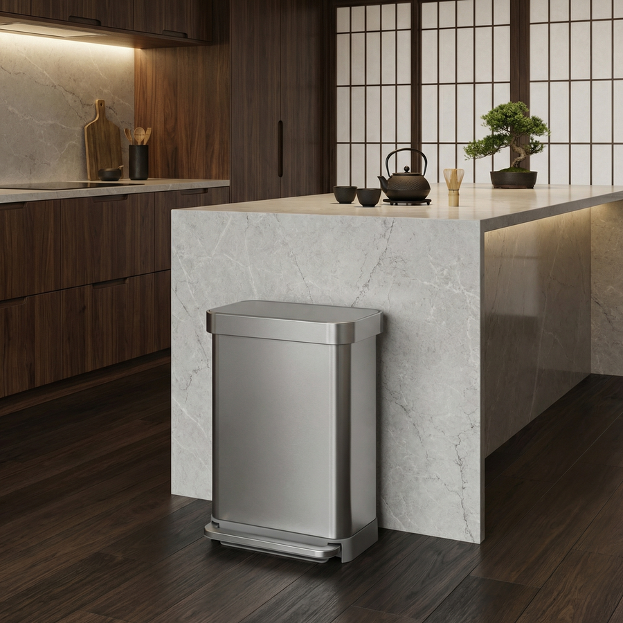 55L レクタンギュラー ステップカン ライナーポケット付き | Simplehuman 55L レクタンギュラー ステップカン ライナーポケット付き | Simplehuman