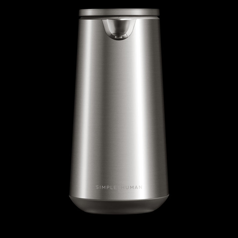 Simplehuman's Sensor Pump Foam on a black background. 