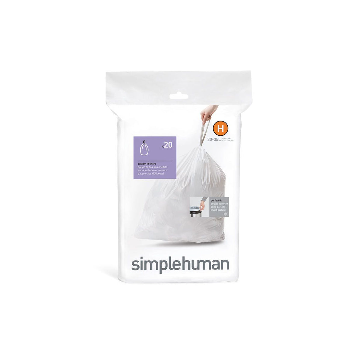 楽天市場】simplehuman シンプルヒューマン 専用ゴミ袋 L 18L