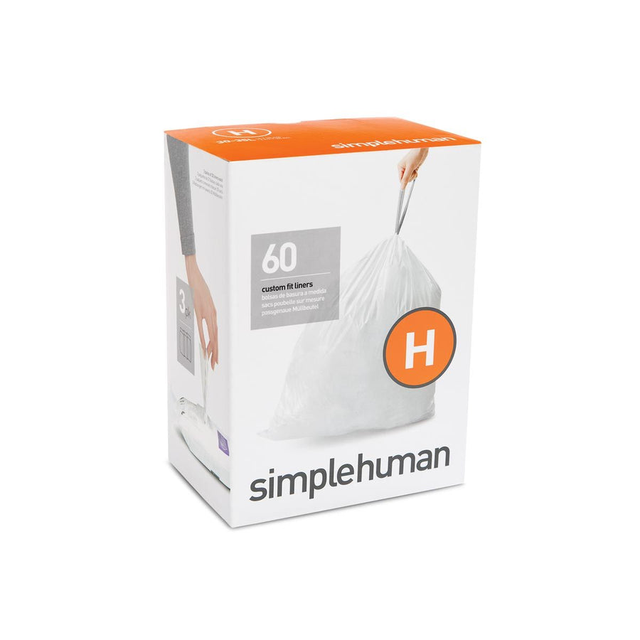 simplehuman Code V Custom Fitリサイクル引きひもゴミ袋%ECMA%16-18リットル/4.2-4.8ガロン%ECMA%12ガロンパック (240カウント) -青 コードH パーフェクトフィットゴミ袋 | シンプルヒューマン公式サイト