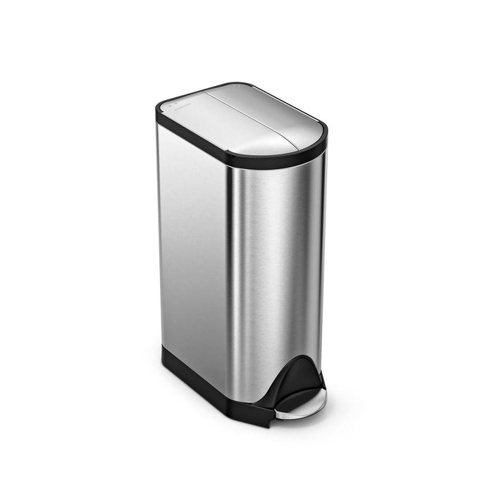 30L butterfly step can - brushed finish - main image