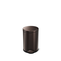 4.5L round step can - dark bronze finish - front view image