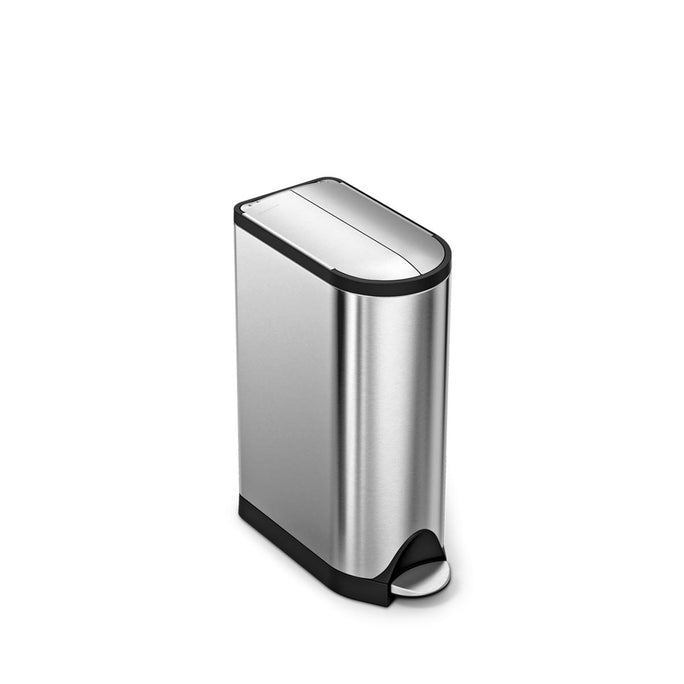 18L butterfly step can - brushed finish - main image